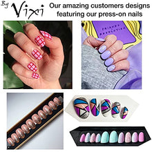 Load image into Gallery viewer, By Vixi 600 Pieces SHORT OVAL NAIL SET with FREE GLUE & PREP FILE, 10 Sizes – Opaque Express Full Cover False Fingernail Extensions for Salon Professionals & Home Use
