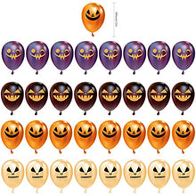 Load image into Gallery viewer, TEPILOS Halloween Decorations, 47PCS Halloween Balloons Arch Garland Kit with Black and Orange Latex Balloons Cake Toppers for Outdoor Indoor Halloween Party Decor