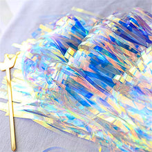 Load image into Gallery viewer, Asunflower 6.5Ft Metallic Tinsel Curtains Rainbow Foil Fringe Curtains Christmas Hanging Streamers for Party/Prom/Birthday Favors