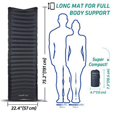 Load image into Gallery viewer, TREKOLOGY UL Camping Mat, Sleeping Pad, Camping Mattress - UL80 Inflatable Airbed Roll Mat Lightweight Camp Mats, Ultralight Single Inflating Bed for a Good Night Sleep