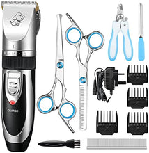 Load image into Gallery viewer, Dog Clippers, Cordless Pet Clippers Low Noise Dog Hair Clippers Rechargeable Dog Grooming Clippers Pet Grooming Kit 12Pcs Dog Shaver with 4 Comb, Quiet Electric Cat Shears for All Pets