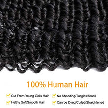 Load image into Gallery viewer, Li&queen Brazilian Virgin Deep Wave Bundles 100% Unprocessed Deep Curly Human Hair 3 Bundles Deep Human Hair Weave Natural Color(14 16 18Inch Deep Wave 3 bundles)