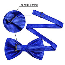 Load image into Gallery viewer, Mens Solid Color Bow ties Polyester Pre Tied Wedding Bow Tie, Silver(Size: One Size)