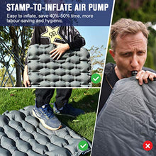 Load image into Gallery viewer, OCOOKO Self Inflating Camping Mat - Widen & Thicken Sleeping Mat Pad with Pillow Waterproof Folding Foot Pump Camp Mattress for Backpacking Hiking Traveling