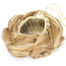 Load image into Gallery viewer, ZAIQUN Human Hair Chignons Hair Scrunchy Scrunchie Bun Updos Hair Extensions Wavy Curly Messy Donut Hairpiece Hair Robbon Ponytail Extensions(20g)