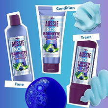 Load image into Gallery viewer, Aussie SOS Brunette Hair Hydration Vegan Blue Shampoo for Brunette Hair In Need of a Hydration Boost, With Australian Pepperberry & Aloe Vera, 290ml