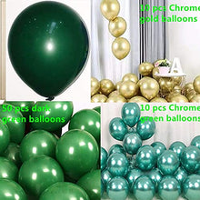 Load image into Gallery viewer, Captank Green Gold Balloons Garland Arch kit 70 Latex Dark Green Balloon Metallic Gold Balloon Green Jungle theme Party Decorate Kit for Adult Birthday Anniversary Christmas Picnic Party Decor