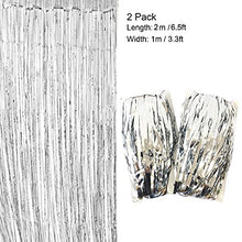 Load image into Gallery viewer, ZERODECO Silver Balloons Decorations, Bday Metallic Foil Happy Birthday Balloon Fringe Shiny Curtains Star Balloons Heart Balloons Confetti Balloons and Latex Balloons (Silver A)
