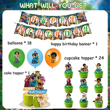 Load image into Gallery viewer, Encanto Birthday Party Decorations Encanto Party Supplies - Happy Birthday Banner,Balloons,Cake Topper Cupcake Toppers for kids birthday