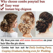 Load image into Gallery viewer, Short Messy Curly Dish Hair Bun Extension Easy Stretch hair Combs Clip in Ponytail Extension Scrunchie Chignon Tray Ponytail Hairpieces Grey