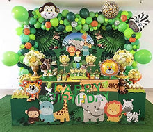 Load image into Gallery viewer, Jungle 1st Birthday Decorations Boys,AcnA Animal Safari Party Decorations with Jungle Safari Balloons,Animal balloons,40'' 1st Foil Balloon for Wild One Baby Boy First 1st Birthday Decoration recycled