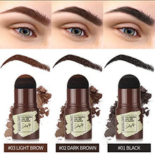 Load image into Gallery viewer, Anglicolor Eyebrow Stamp and Stencil Kit,Eyebrow Stamping Kit for Perfect Eyebrow Makeup,24 Reusable Brow Stencils,Easy to Use(Dark brown)