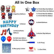 Load image into Gallery viewer, Super Hero Birthday Party Decorations Set Kids Party Supplies Super Hero Balloons For Boys Theme Party Favor (Blue)
