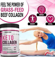 Load image into Gallery viewer, Liquid Body Keto Collagen Protein Peptides, MCT Oil Collagen Blend, 400G Tub, Ketogenic and Paleo Friendly, Hydrolysed Grass Fed Bovine Collagen (Collagen Peptide Supplement) Fits Low Carb Diet