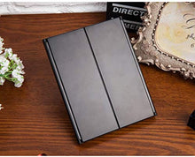 Load image into Gallery viewer, Dproptel Unique Tri-Fold Cosmetic Makeup Mirror Travel Compact Pocket Make Up Mirror with 8 LED Lights Battery Included - Black