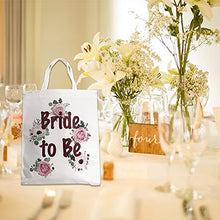 Load image into Gallery viewer, Blue Planet Fancy Dress Hen Party Bags - Pack of 12 Team Bride Floral Rose Gold Tote Bags & 1 Bride to Be (12 Team Bride & 1 Bride to Be)