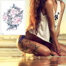 Load image into Gallery viewer, Waterproof Tattoo Stickers Bikini Peony Tattoo Body Art Flower Rose Tattoo Fake Water Transfer Tattoo Temporary Tatoo Leg Arm,TH267