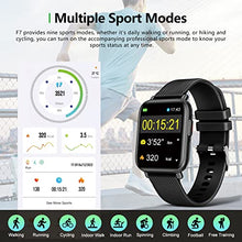 Load image into Gallery viewer, Smart Watch,Fitness Tracker HD Touch Screen sport Watch with Heart blood Rate Sleep Monitor, pedometer Smart Watch for Men Women Activity Trackers IP67 Waterproof fitness watch for iOS Android-Black