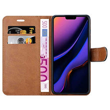Load image into Gallery viewer, iCatchy For iPhone 11 Case Leather Wallet Book Flip Folio Stand View Cover compatible with iPhone 11 (6.1") Phone Case (Black)