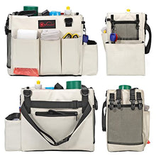Load image into Gallery viewer, Vinsani Cleaning Caddy Multifunctional Storage Organiser Bag with Handle and Adjustable Waist and Shoulder Straps for Cleaning Supplies, Home, Craft, Car and Garden Tool Kit
