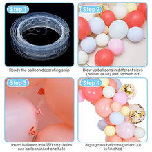 Load image into Gallery viewer, Antmuyee 119 Pcs Balloon Arch Garland Kit, Party Pastel Balloons, 10 Inch Macaron Coloured Latex Balloons, Gold Confetti, Banner for Garden Birthday Party / Baby Shower Party Decorations