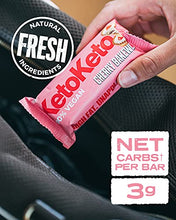 Load image into Gallery viewer, Keto Keto Bars 12 x 50g Keto Snacks For Weight Loss | Keto Diet, Sugar Free Snack, Meal Replacement Bar | Healthy Snacks, Keto Food, Low Carb | Low Calorie, Vegan Food, Breakfast Bar (Cherry Bakewell)