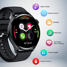 Load image into Gallery viewer, Luoba Smart Watch for Men,Call Receive/Dial Smartwatch for Android & iOS,Activity Fitness Tracker with Heart Rate,Sleep Monitor Step Calorie Touch Screen Men Women Digital Fitness Watch (Black)