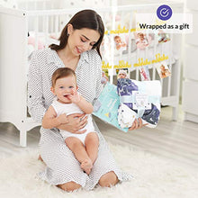 Load image into Gallery viewer, Baby Milestone Blanket With Birthday Banner | Monthly Photo Mat for Boy or Girl, Unisex | Age Mat | Personalised Baby Shower Present for New Mums | Moon & Stars Theme | Includes Year Banner
