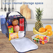 Load image into Gallery viewer, Lunch Bag for Kids, Dinosaur Insulated Blue Lunch Box Snack Box with Strap & Side Mesh Pocket, for Boys Girls, Child Thermal Tote Cooler Bag Portable Leak Proof for School Picnic Outdoor or Work