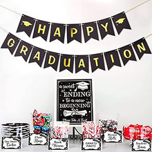 Load image into Gallery viewer, PartyWoo, Black and Gold Signs Banner, Decorations, Graduation Party Supplies 2022, Grad-9321