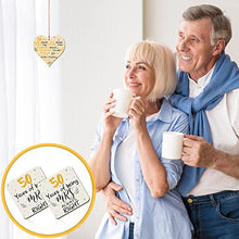 Load image into Gallery viewer, Happy 50th Golden Wedding Anniversary Wooden Hanging Heart Plaque and Pair of Mr Right and Mrs Always Right Coaster Square Coaster for Parents Friends 50th Anniversary Party Present