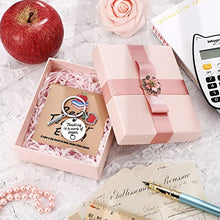 Load image into Gallery viewer, 4 Pieces Teacher Appreciation Gifts Set 2 Teacher Keychains 2022 Graduation Keyring Gifts You Gifts Thank You Gifts with 2 Teacher Blessing Cards for Teacher's Day Birthday (Elegant Style)