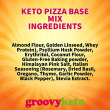 Load image into Gallery viewer, Groovy Keto Pizza Base Mix (Makes 2 bases) | Low Carb | Keto Friendly | High in Fibre | Only 1g Net Carbs Per slice. Grain Free, Diabetic Friendly - 260g Pouch