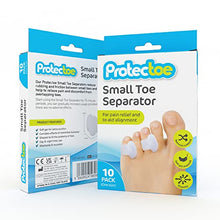 Load image into Gallery viewer, Protectoe Single Gel Small Toe Separator for Overlapping Toes, Toe Spacer - Box of 10 Gel Separators