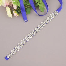 Load image into Gallery viewer, TOPQUEEN Wedding Belt Bridal Sash Wedding Sashes Bridal Belts for Wedding (Royal Blue)