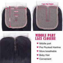 Load image into Gallery viewer, Deep Wave Bundles With Closure T Middle Part Brazilian Curly Human Hair Bundles With Lace Closure Unprocessed Weave Human Hair Bundles With 4x4x1 Closure Natural Color (10 12 14+10 Inch, 70g/bundle)