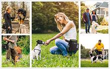 Load image into Gallery viewer, Pecute Large Dog Treat Pouch Bag - Upgrade with Water Bottle Holder, Waterproof Walking Bag Multiple Pockets, Adjustable Waist & Shoulder Belt 3 Ways to Wear for Training Walking Outdoor Use (Black)