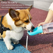Load image into Gallery viewer, Dog Water Bottle, Leak Proof Portable Puppy Water Dispenser, 550ml Antibacterial Water Feeder For Pets, Dog Cat Pet Outdoor Walking Travelling Drinking Cup, Drinking Bowl (Blue)