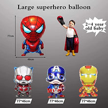 Load image into Gallery viewer, Super Hero Birthday Party Decorations Set Kids Party Supplies Super Hero Balloons For Boys Theme Party Favor (Blue)
