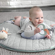 Load image into Gallery viewer, Ingenuity, Cosy Spot Reversible Duvet Activity Gym and Padded Play Mat with Wooden Removable Toy Bar, 6 Detachable Toys, Foldable for Easy Transport, Neutral Design - Loamy, Ages Newborn +