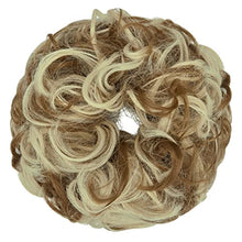Load image into Gallery viewer, FXTYK Messy Hair Buns Hairpiece for Women Girls Hair Scrunchies Thick Hair Extension Bun Messy Curly Ponytail Extensions Updo Chignon-Ginger Brown Mix Bleach Blonde