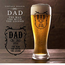 Load image into Gallery viewer, Onebttl Beer Glass for Dad, Dad Gifts for Father's Day/Birthday from Daughter/Son, 450 ml Pint Glass/Beer Mug"No.1 Best Dad"