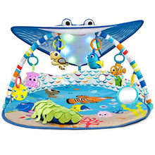 Load image into Gallery viewer, Bright Starts, Disney Baby, Finding Nemo Ocean Lights Baby Activity Gym and Play Mat with Detachable Toys, Sound and Music, Ages Newborn +