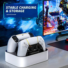 Load image into Gallery viewer, NEWDERY PS5 Controller Charging Station, Fast Charger Dock For PlayStation 5 DualSense Controllers with LED Light Indicators, Fast Charging / Tri-protection / Dual Chargers