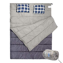 Load image into Gallery viewer, ACTIVE FOREVER Double Sleeping Bag for Adults & Children, Autumn Winter Season, Comfortable Warm Lightweight, Essential for Outdoor