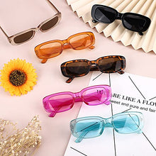 Load image into Gallery viewer, URATOT 12 Pack Small Rectangle Sunglasses Women Retro Glasses Vintage Square Eyewear Wide Frame Sunglasses with Storage Bag