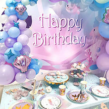 Load image into Gallery viewer, Mermaid Balloons Garland Kit, 102pcs Mermaid Party Decorations for Girl Silver Purple Blue Balloons Balloons for Mermaid Theme Birthday Party Under The Sea Party, Ocean Theme Party Decorations Supplie