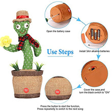 Load image into Gallery viewer, seOSTO Singing Dancing Cactus Repeat What You Say, Talking Cactus Toy Plush for Home Decoration, Children Playing, 1PC