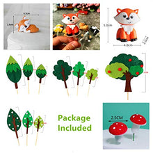 Load image into Gallery viewer, JeVenis 14 PCS Woodland Animal Cupcake Toppers Woodland Theme Cupcake Toppers Woodland Creatures Cupcake Picks for Forest Baby Shower Woodland Party