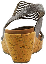 Load image into Gallery viewer, Skechers Women's Beverlee High Tea Taupe Wedge Sandal 10 M US